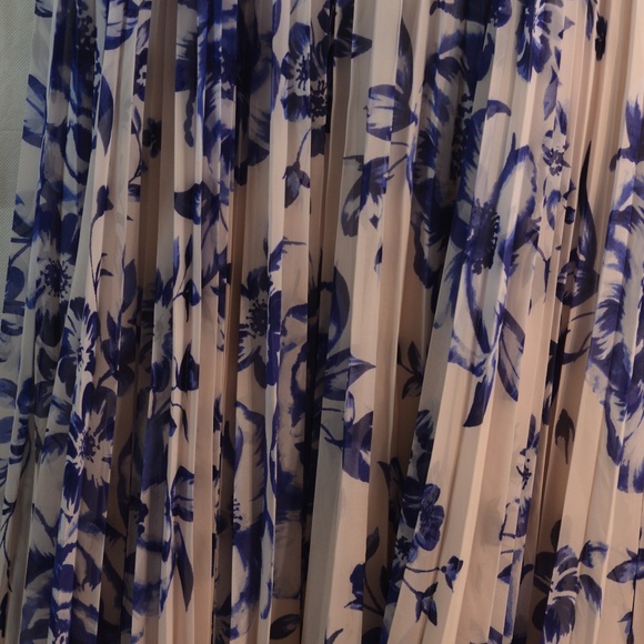 Nordstrom Long Floral Chiffon like flowing Roman Style dress. NWT SZ 14 - Picture 6 of 14